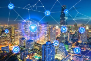 Smart city and wireless communication network, business district