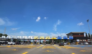 Venezia, VE, Italy - July 8, 2018: gates of Italian highway