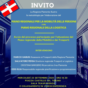 INVITO PIANO REGIONALE MOBILITA'